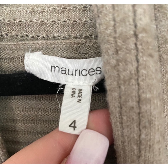 Maurice Soft Brown/Beige Batwing Cardigan - Picture 2 of 3